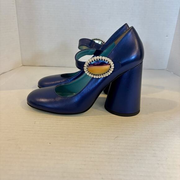 Valentina Rangoni Tonda Mary Jane‎ Pump Size 7 Made In Italy - Picture 3 of 11